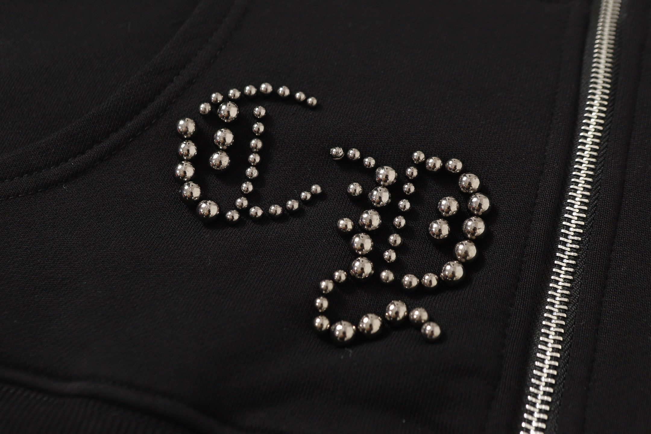 Rhinestone Cross Hoodie - Black Gothic Streetwear Sweatshirt 2633